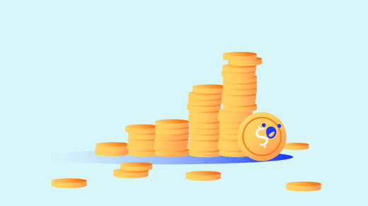 Illustration of a pile of coins