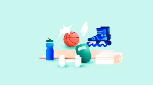 Illustration of some sport items